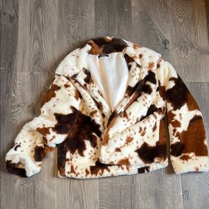 Stylish Brown and Cream Women's Jacket
